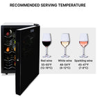Koolatron 20 Bottle Wine Cooler, 1.7 cu. ft. (48L) Freestanding Thermoelectric Wine Fridge - Black-LED interior lighting gives off no heat
