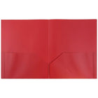 JAM PaperMD – Chemises Eco en plastique à deux pochettes, rouge, 6/paquet-Capacité : 200 feuilles