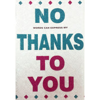 Rosedale 5-1/2" x 8" Humorous Thank You Greeting Cards And Envelopes, 6 Pack (19893)-Printed on premium uncoated card stock