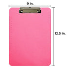 JAM Paper Plastic Clipboards, 9 x 13, Pink, 12 Pack (340926883A)-Features: Metric Ruler Etched into Both Sides, Fun & Bright