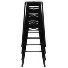 Flash Furniture 30" High Metal Indoor Bar Stool in Black - Stackable Set of 4-Stack Quantity: 10