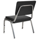Flash Furniture HERCULES Series Black Antimicrobial Vinyl Bariatric Medical Reception Chair with 3/4 Panel Back-Black Antimicrobial Vinyl Upholstery