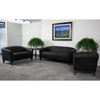 Flash Furniture HERCULES Imperial Series Reception Set - Black LeatherSoft-Black LeatherSoft Upholstery