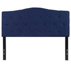 Flash Furniture - Tête de lit Cambridge double touffetée et rembourrée en tissu marine-Style contemporain