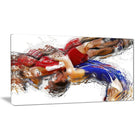 Designart Wrestling Body Slam Canvas Art Print, (PT2554-32-16)-Print