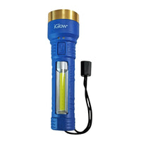 iGlow 3W CREE LED Rechargeable Flashlight, 6 Pack-Power levels:  CREE XPE R3 and 3W COB