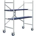 Metaltech Mobile Work Scaffolding - Mini Scaffoldings, Aluminum Frame, 42" D x 48-1/2" H-Frame Material: Aluminum