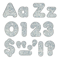 TREND enterprises Inc. Sparkle Ready Letters - Silver - 183 Pack-Diecut decorative paper letters and numerals for displays, crafts, instructional activities, and messages