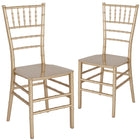 Flash Furniture HERCULES Gold Resin Stacking Chiavari Chairs-1000 lb. Weight Capacity
