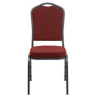 Flash Furniture HERCULES Series Heavy Duty Burgundy Patterned Fabric Stack Chair with Arms - 4 Pack-500 lb. Weight Capacity