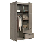 Sauder Miscellaneous Storage Wardrobe/Storage Cabinet - 71.1" H - Silver Sycamore (426126)-Silver Sycamore - Engineered Wood