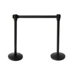 Futech Crowd Control Stanchion avec ceinture noire-Poteau noir avec ceinture noire