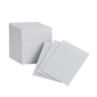 Oxford 3" x 3" Ruled Study Cards  - White - 50 Pack-Ruled on one side for fast, legible note taking