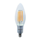 Northern Stars 80034 LED Light Bulb, Candelabra B10 4W, Filament, Dimmable, Clear, Silver, 10 Pack-LED Candelabra B10 4W, Cool white