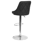 Flash Furniture Trieste Contemporary Adjustable Height Barstool - Black LeatherSoft - 2 Pack-CA117 Fire Retardant Foam