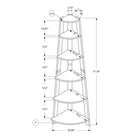 Monarch Specialties - 2433 72 po H Etagere - Gris Industriel En Coin-Assemblage requis: des instructions illustrees et tout le materiel sont fournis pour plus de commodite (des outils supplementaires peuvent être necessaires)