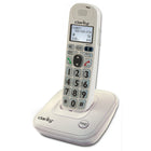 Téléphone Clarity D704 sans fil amplifié/basse vision DECT 6.0 40 dB avec écran CID - Blanc-Niveau de bruit : 40 dB