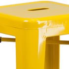 Flash Furniture 30" High Backless Metal Indoor-Outdoor Barstool with Square Seat - Yellow-500 lb. Weight Capacity