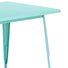 Flash Furniture 31.5" x 63" Rectangular Mint Green Metal Indoor-Outdoor Table-Base Size: 29.75''W x 59.75''D