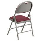 Flash Furniture HERCULES Series Ultra-Premium Triple Braced Burgundy Fabric Metal Folding Chair with Easy-Carry Handle-CA117 Fire Retardant Foam