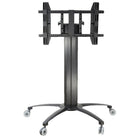 TygerClaw Mobile TV Stand for 32" - 55" TV, 39.4" x 22.7" x 43.3", Sliver-LCD Public Mobile Cart with 360 degrees rotation