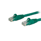 StarTech Cat6 Ethernet Patch Cable with Snagless RJ-45 Connectors, 30 ft, Green (N6PATCH30GN)-RJ45 connector-clip protectors eliminate cable snags and breaks during installation