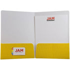 JAM Paper Corrugated Fluted Folders, Yellow, 12 Pack (87499g)-12 per pack