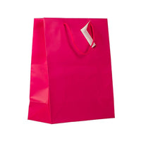 Jam Paper Gift Bags with Rope Handles - Large - 10" x 13" x 5" - Hot Pink Matte - 3 Pack-Color: Hot Pink Matte