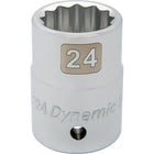 Dynamic Tools 3/4" Drive 12 Point Metric, 36mm Standard Length, Chrome Finish Socket-Size: 36 mm