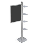 Azar Displays Sky Tower Display with Square Shelves (300295-SLV)-Snap Frame