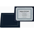 St. James Classic Certificate Holders, Navy Linen, Gold Foil, 5 Pack-80 lb navy linen cover stock paper