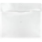 Jam Paper Enveloppes pour livrets en plastique avec fermeture à bouton et ficelle, 12 x 18 po, transparent, paq./12-Taille : 12 x 18 po