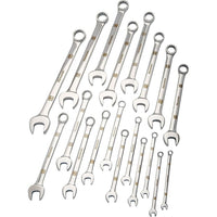 Dynamic Tools 19 Piece Metric Combination Wrench Set, Mirror Chrome Finish, 6mm - 24mm-Contains: 6, 7, 8, 9, 10, 11, 12, 13, 14, 15, 16, 17, 18, 19, 20, 21, 22, 23, 24mm