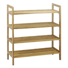 Oceanstar 4-Tier Bamboo Shoe Rack, Natural (4SR1668)-Shoe Rack