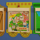 Flash Furniture Bright Beginnings Commercial Grade STEAM Wall Activity Board - Natural Finish and Multicolor Accents (MKME12883)-Natural Wooden Finish with Brightly Colored Elements