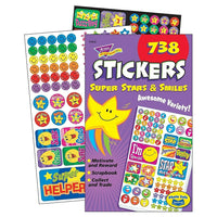 Trend Enterprises Sticker Pad, Super Stars & Smiles, 3690/Pack (T-5010)-Sticker pad to grab one's attention towards it