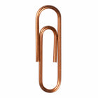 JAM Paper Colored Standard 1" Paper Clips - Rose Gold - 2 Packs of 100-Premium paper clips made from high quality vinyl coated steel wire