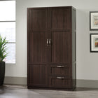 Sauder Miscellaneous Storage Wardrobe/Storage Cabinet - 71.1" H - Cinnamon Cherry (420055)-71.1"H x 40"W x 19.45"D