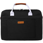 Vangoddy Shoulder Carrying Bag with Handle For 14" Laptop - Black-Front large zipper and padded compartments for daily essentials and papers
