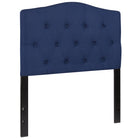 Flash Furniture Cambridge Tufted Upholstered Twin Size Headboard - Navy Fabric-Panel Headboard