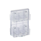 Azar Double-Sided Revolving Pegboard Counter Display With Brochure Pockets, 16" x 20" (700630-CLR)-Counter Top Brochure Holder