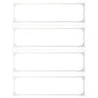 St. James Embassy Tent Cards - 2-3/4 x 8-1/2" - Laser/Inkjet Printable - White - Silver Foil - 50 Pack-Free downloadable templates from www.first-base.com
