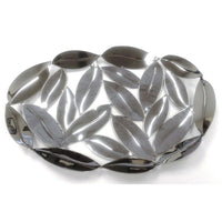 Elegance Stainless Steel Oval Leaves Platter-Decorate the tables in an impressively stylish way