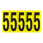 Accuform Signs Identify Locations, Supplies & Tools, Individual Letter & Number Markers, 5, 3-7/8", 10 Pack-Character 5