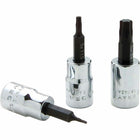 Gray Tools 3/8" Drive Standard Length Chrome Finish, T30 Torx Head Socket, Tamper Resistant-Size: T30