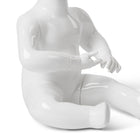 Can-Bramar RPK-3 Infant Abstract Fibreglass Mannequin - Seated Pose - Glossy White-Care Instructions: Wipe clean using a damp cloth and mild cleanser, wipe dry with a clean cloth