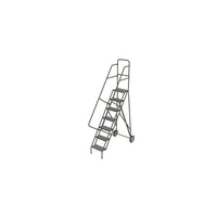 Tri-Arc Roll & Fold Rolling Ladder, 7 Step, 76" Height (KDRF107162)-Frame Material: Steel
