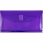 JAM Paper - Enveloppes en plastique avec crochet et boucle #10 - 5.25" x 10" avec extension de 1 po - Violet - Paquet de 12-Enveloppes en plastique avec fermeture Velcro , Couleur violet