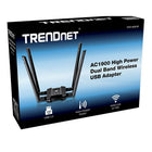 TRENDnet – Adaptateur USB sans fil double bande à forte puissance AC1900 TEW-809UB-La technologie de formation de faisceaux augmente les performances en temps réel en dirigeant les signaux WiFi les plus puissants vers l’emplacement précis de chaque périphérique connecté 