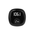 Scosche Universal Bluetooth Hands-Free Car Kit with FM Transmitter-The dual 2.1Amp illuminated USB ports car charger plugs into any vehicle's 12V power port and charges a device, at the same time. The LED display provides an easy to read interface to sync to the transmitter. The FM Transmitter’s remote control allows you to safely and conveniently switch between radio stations, control the volume or switch between tracks.